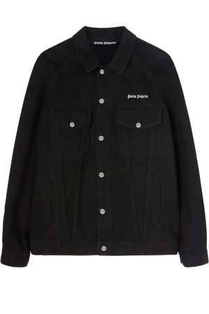 Palm Angels Logo-embroidered denim jacket