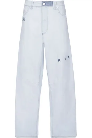 RTA Logo-embroidered wide-leg jeans