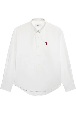 Ami Logo-embroidered poplin shirt
