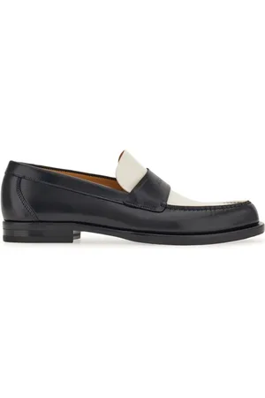 Salvatore Ferragamo Logo-debossed two-tone loafers