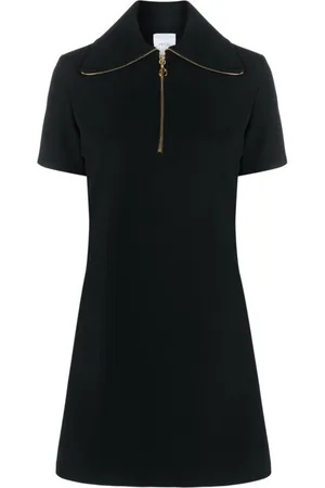 Patou Short-sleeve zip-detail dress