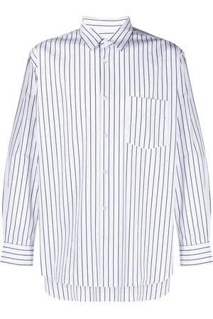Comme des Garçons Striped long-sleeve cotton shirt