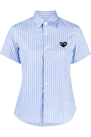 Comme des Garçons Striped-print short-sleeved shirt