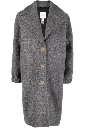 Patou Puff-sleeve single-breasted coat