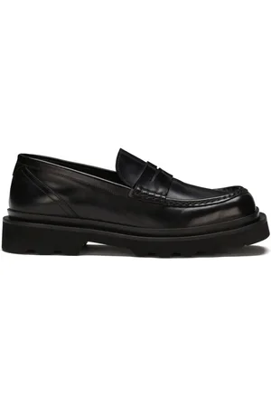 Dolce & Gabbana Penny-slot leather loafers