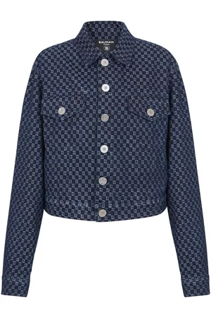 Balmain Monogram-print denim jacket