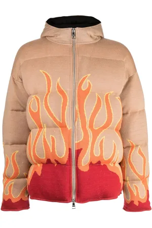 HACULLA Flame-print knitted puffer jacket