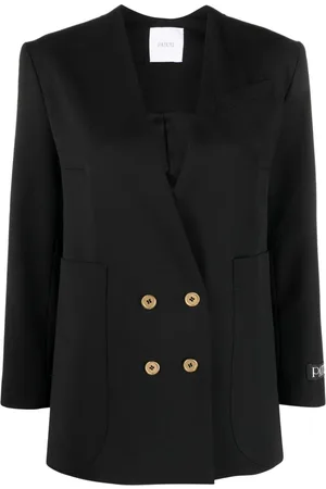 Patou Collarless double-breasted blazer