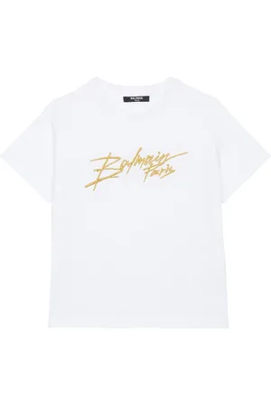 Balmain Logo-embroidered cotton T-shirt
