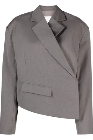 REMAIN Asymmetric cropped blazer