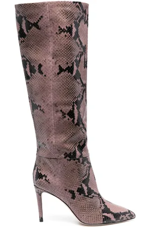 PARIS TEXAS 90mm crocodile-embossed boots