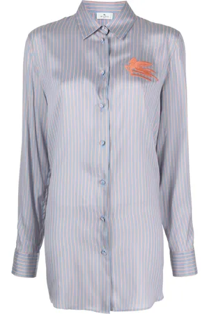 Etro Logo-embroidered silk shirt