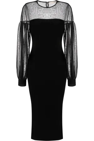 ULLA JOHNSON Milla sheer-panelling ribbed dress