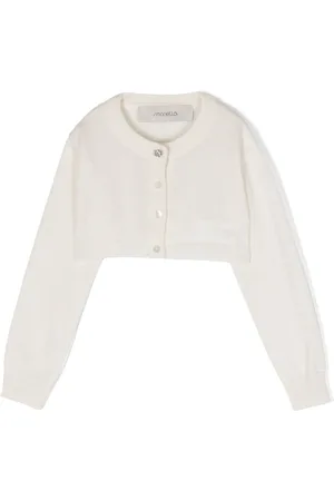 Simonetta Long-sleeve cropped cashmere cardigan