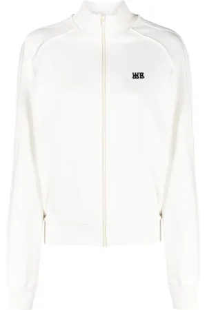 WALES BONNER Logo-embroidered zipped sweatshirt