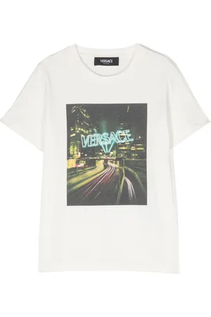 VERSACE Logo-print cotton T-shirt