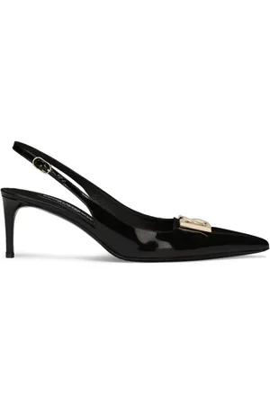 Dolce & Gabbana 60mm logo-plaque slingback pumps