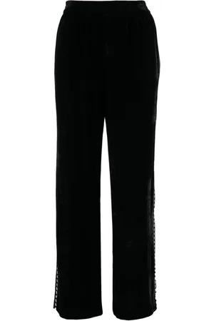 Golden Goose Cross-print velvet-finish track pants