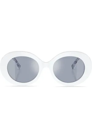 Dolce & Gabbana Majolica-print round-frame sunglasses