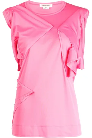 Comme des Garçons Asymmetric folded-detailing tank top
