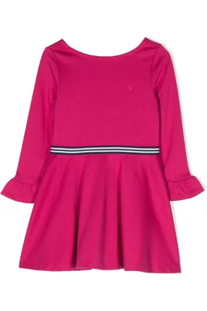 Ralph Lauren Logo-embroidered striped dress