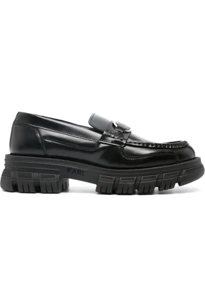 Karl Lagerfeld Logo-plaque ridged-sole loafers