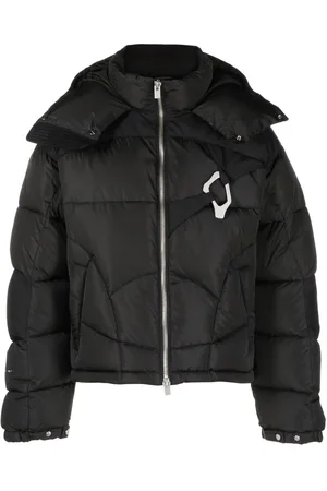 HELIOT EMIL HE Abstract zip-up down jacket