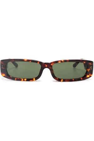 Linda Farrow Tortoiseshell-effect rectangle-frame sunglasses