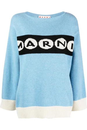 Marni Intarsia-knit logo virgin wool jumper