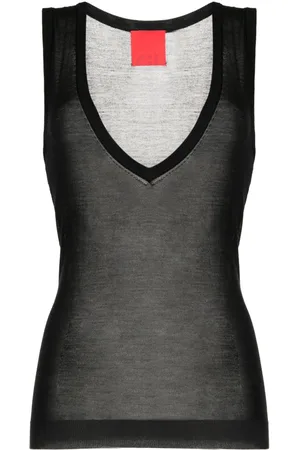 Cashmere In Love Semi-sheer silk tank top