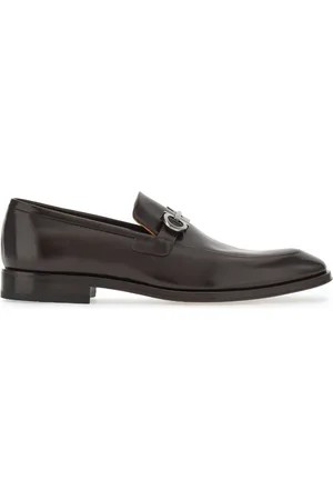 Salvatore Ferragamo Gancini-plaque leather loafers