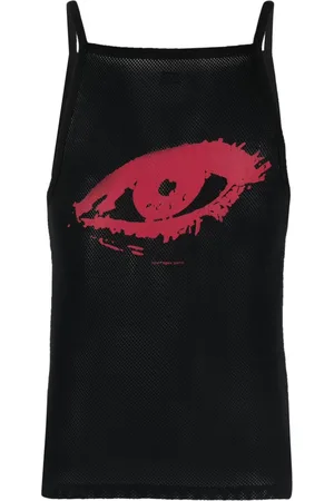 Courrèges Logo-print cotton tank top