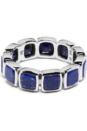 TOM WOOD Sterling cushion lapis ring