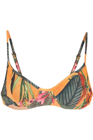 Lygia & Nanny Cassis leaf-print bikini top