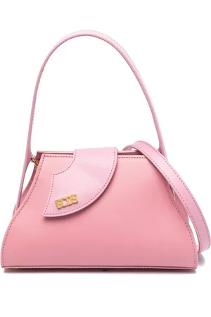 GCDS Small Comma logo-plaque leather tote bag