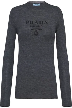 Prada Logo-intarsia wool jumper