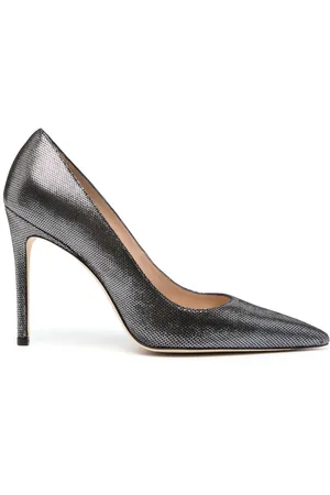 Stuart Weitzman Stuart 100mm metallic-leather pumps