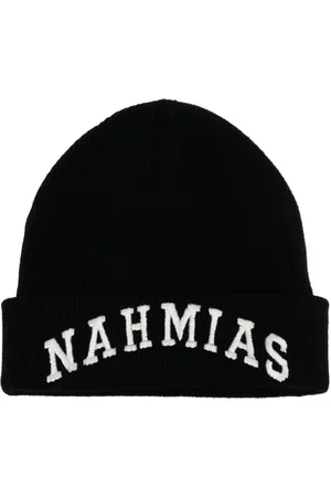 Nahmias Logo-embroidered wool-cashmere blend beanie