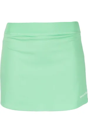 Sporty & Rich Logo-print elasticated-waistband miniskirt