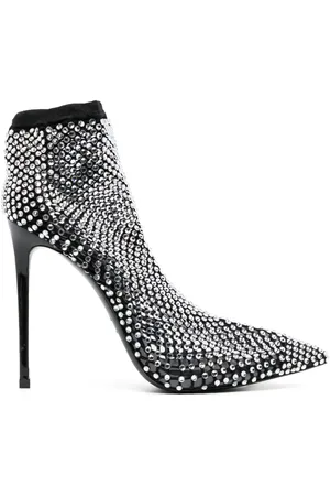 LE SILLA Gilda 85mm crystal-embellished boots