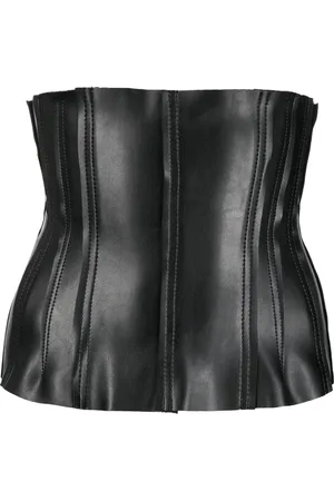 Norma Kamali Grace patent-finish corset