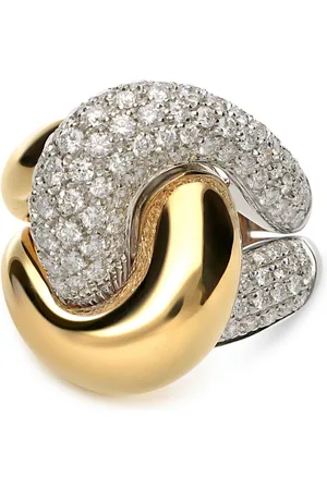 Leo Pizzo 18kt yellow and white Abbraccio diamond ring