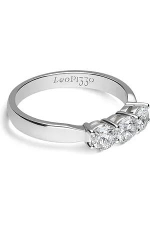 Leo Pizzo 18kt white gold Trilogy diamond ring