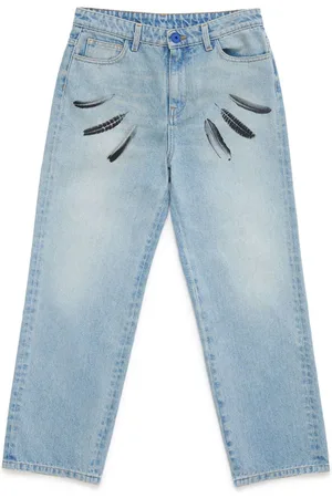 MARCELO BURLON Wind Feathers straight jeans