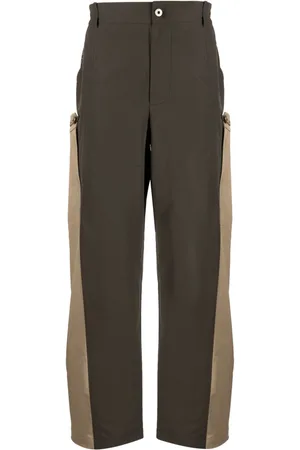 Feng Chen Wang Two-tone straight-leg trousers