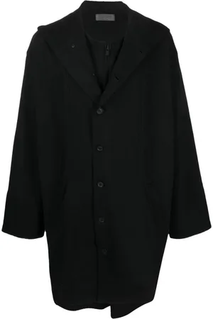 YOHJI YAMAMOTO Single-breasted hooded coat