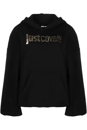 Roberto Cavalli Logo-print cotton hoodie