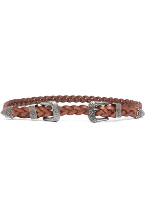 Ralph Lauren Braided double-buckle belt