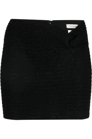 The Mannei Kaukaz knot-detail knitted miniskirt