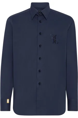 BILLIONAIRE Logo-embroidery cotton shirt